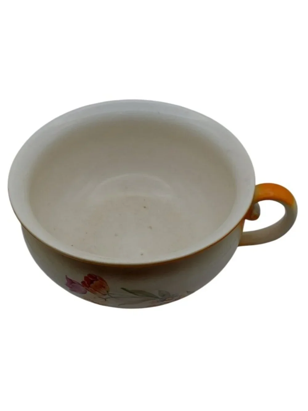 Vintage Coronet Ware Glazed Ceramic Floral Chamber Pot Parrot Co England Planter